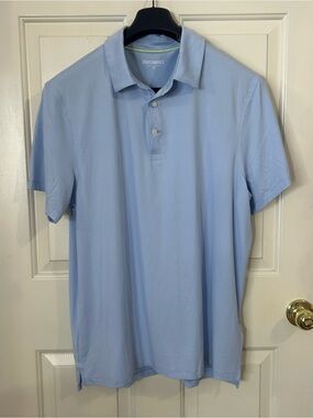 J. Crew Performance Mens XL Short Sleeve Polo Shirt Light Blue New With Tags